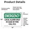 Signmission Local Alarm Only In Case Of Fire Call 911 Emergency Sign, Vinyl Decal, 14in W x 10in L, 2PK OS-2PACK-EM-D-1014-L-10398 - alternate 4